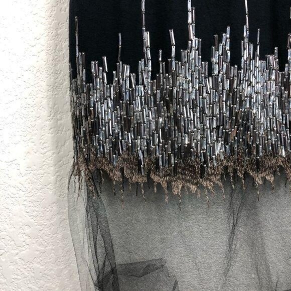 Wes Gordon Cashmere Embroidered Tulle-Trim Knit Top - Picture 5 of 10